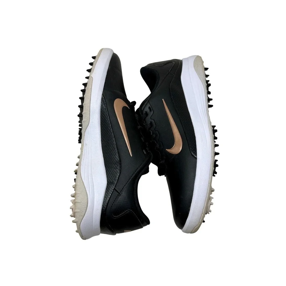 Nike Victory G Golf Shoes Soft Spikes Black Rose Gold Womens 8.5 Wide AQ2323-001
